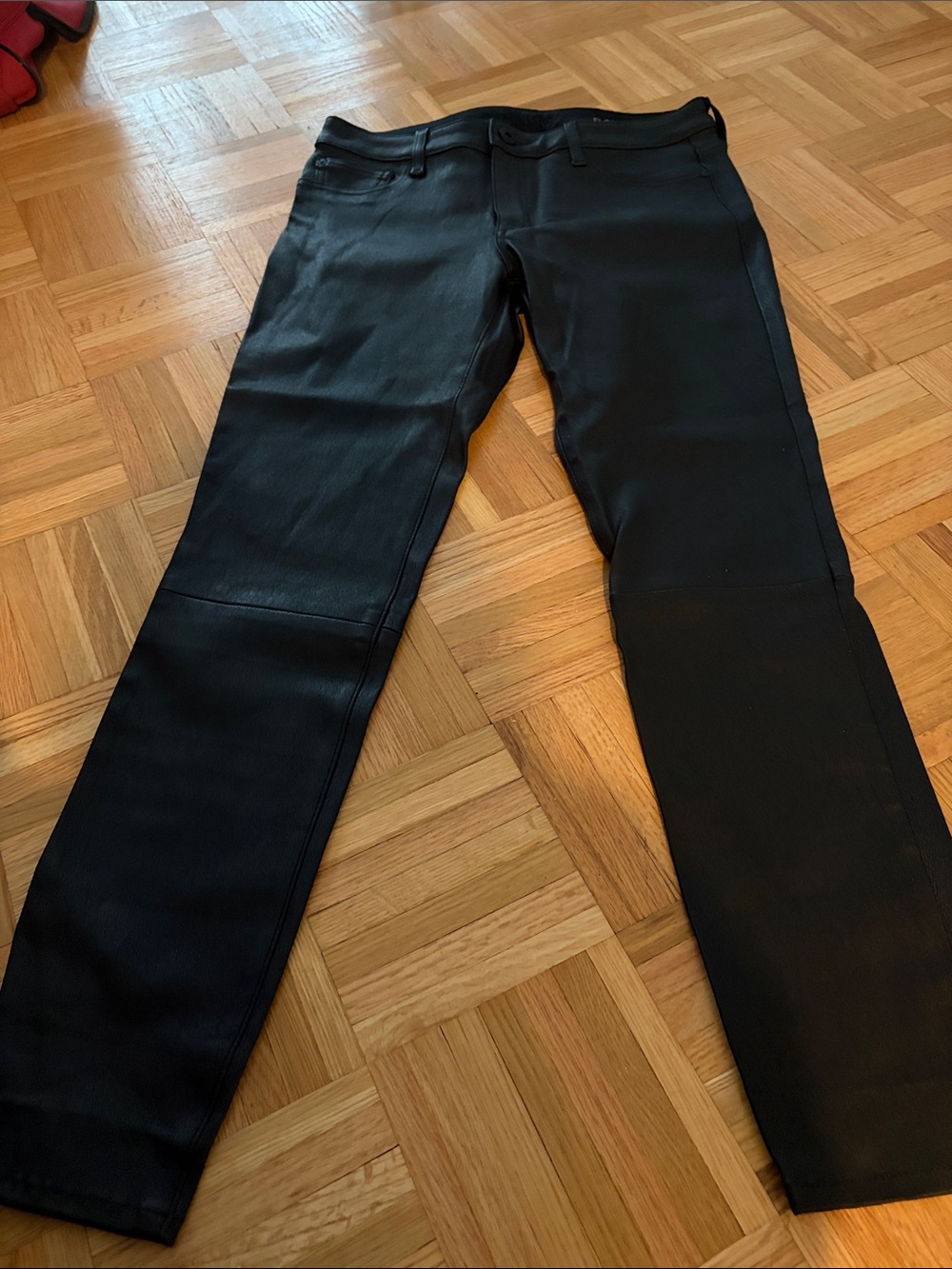 DL1961 black lamb leather Instasculpt Florence jeans size 31
